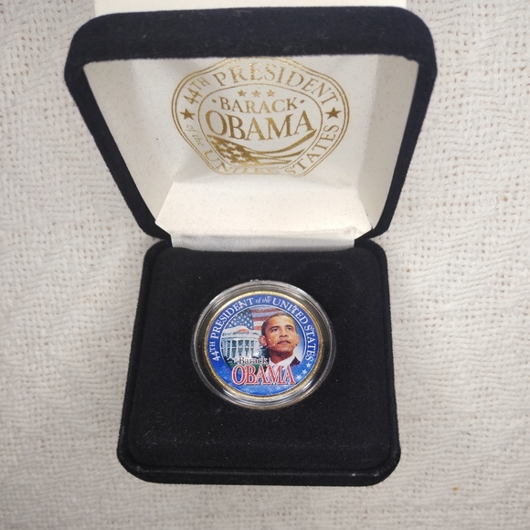 Obama 'Change We Need' 24k Gold Plated JFK Coin